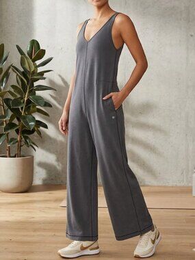 lululemon athletica Charcoal Gray Wide-Leg Jumpsuit